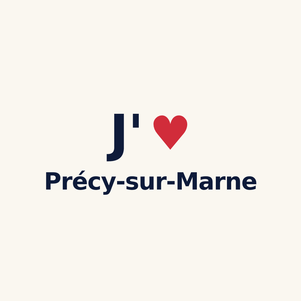 Tasse personnalisée Précy-sur-Marne — design « J'aime Précy-sur-Marne » imprimé sur la tasse