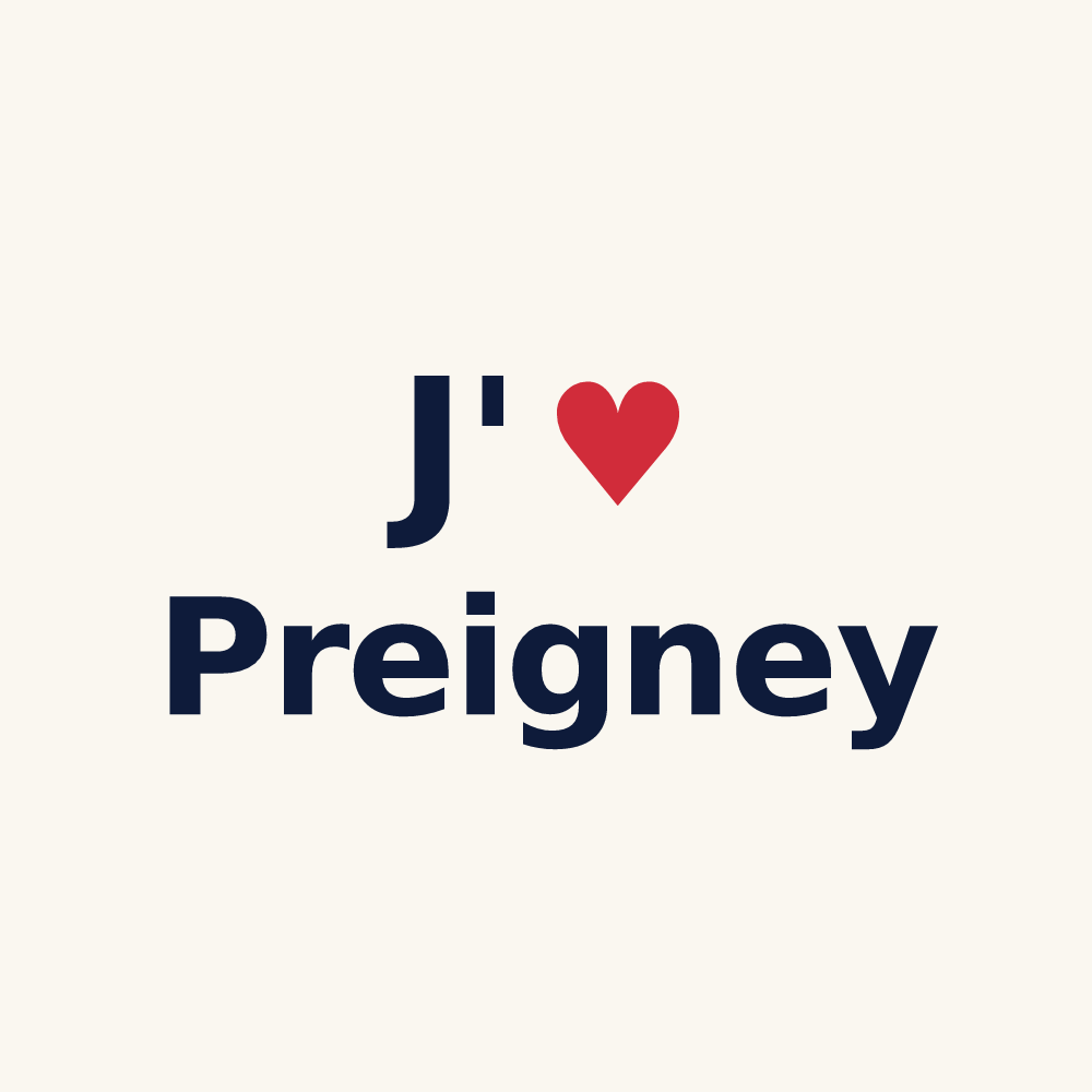 Tasse personnalisée Preigney — design J'aime Preigney