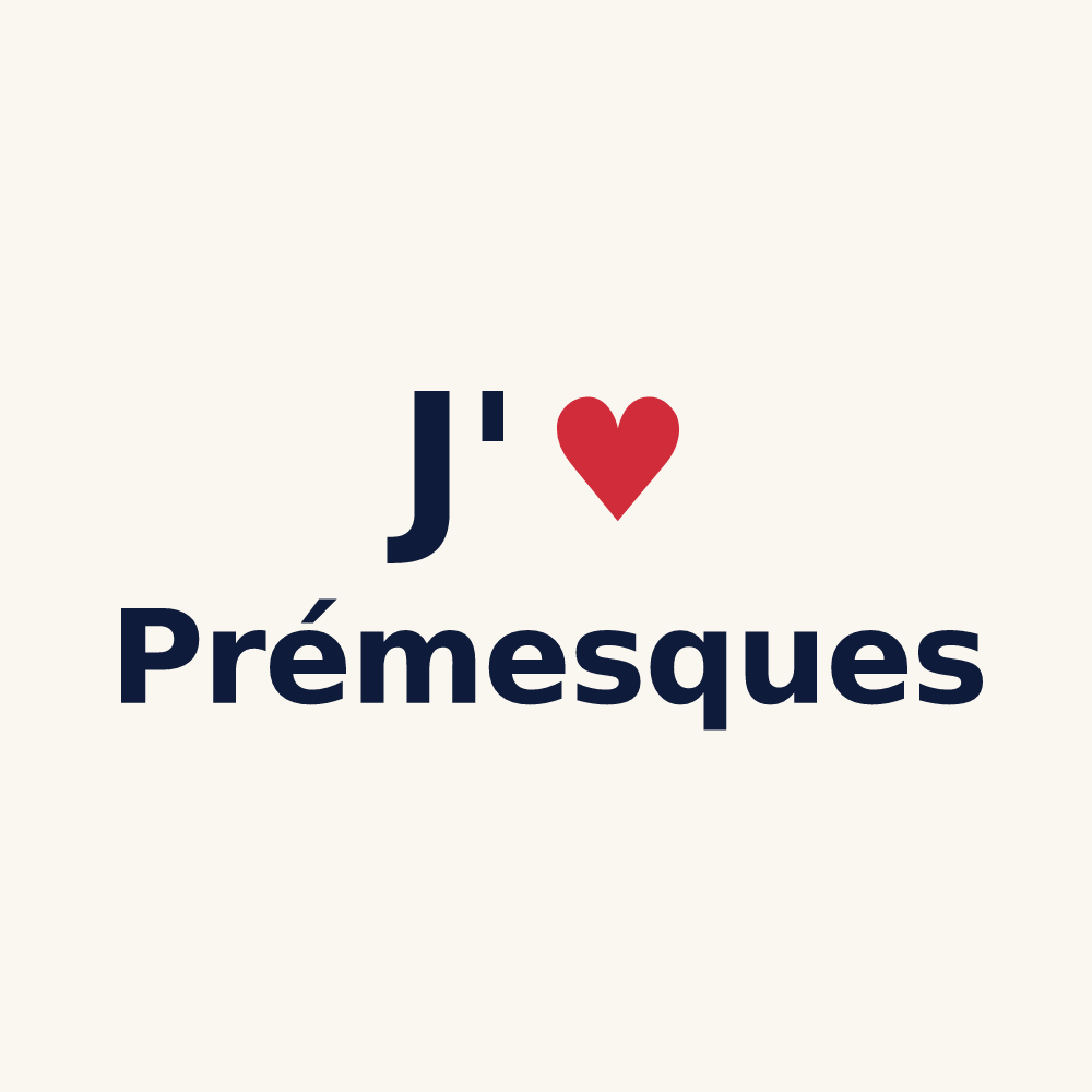 Tasse personnalisée Prémesques — design J'aime Prémesques
