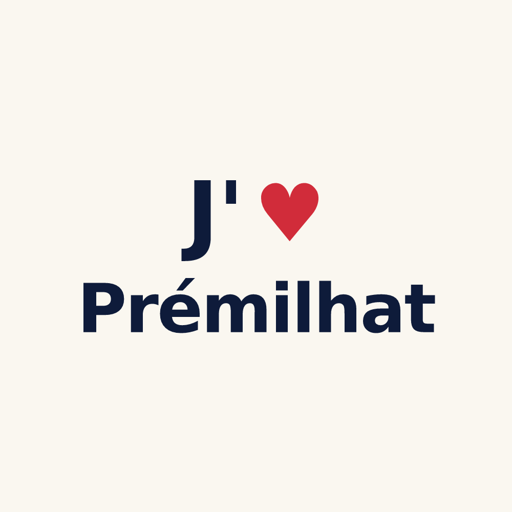 Tasse personnalisée Prémilhat — design J'aime Prémilhat