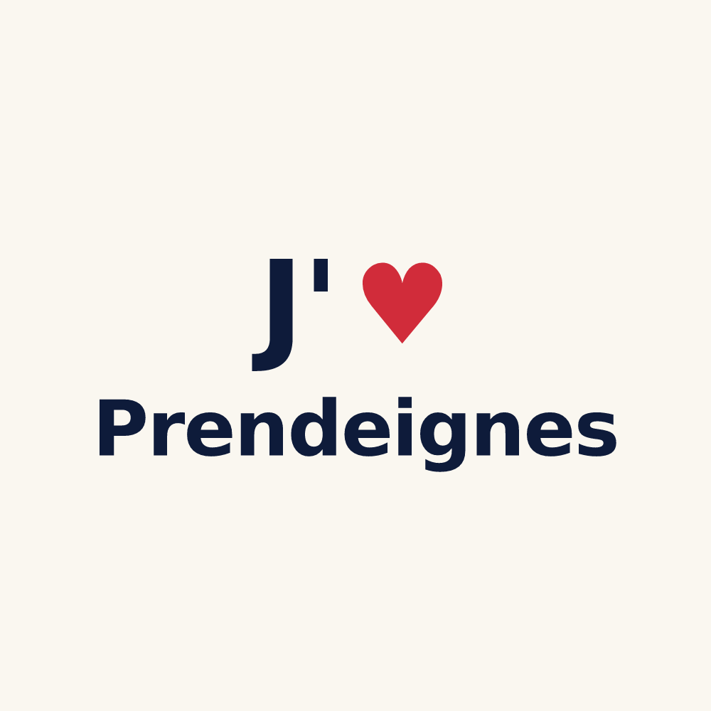 Tasse personnalisée Prendeignes — design J'aime Prendeignes