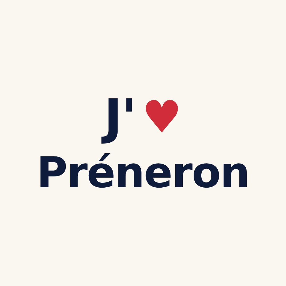 Tasse personnalisée Préneron — design J'aime Préneron