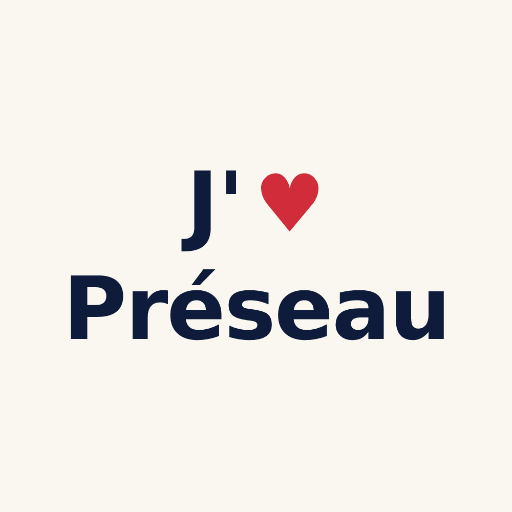Tasse personnalisée Préseau — design J'aime Préseau