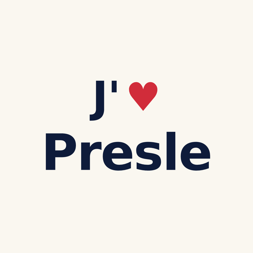 Tasse personnalisée Presle — design J'aime Presle