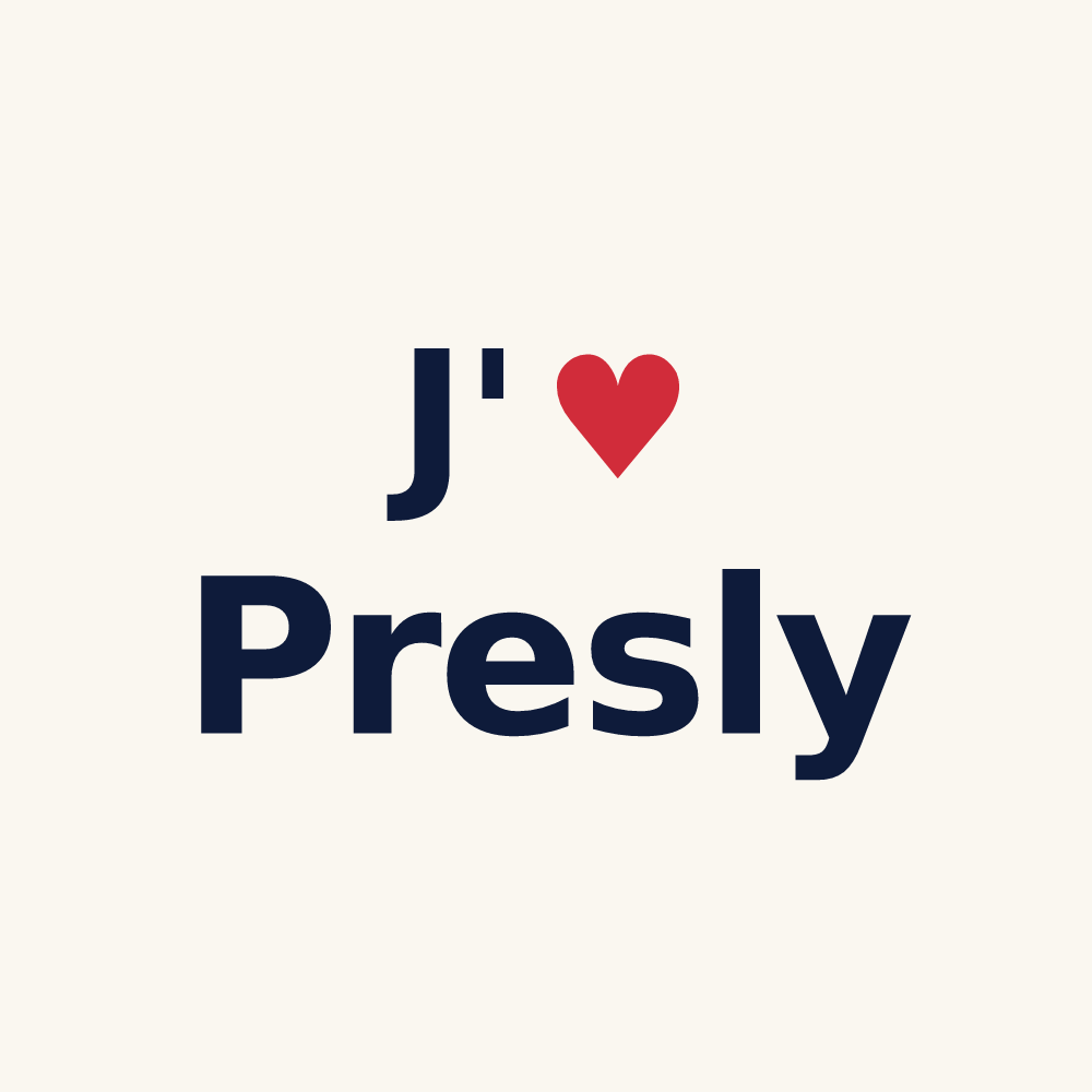 Tasse personnalisée Presly — design J'aime Presly
