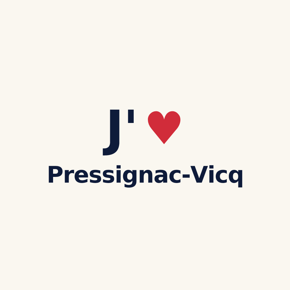 Tasse personnalisée Pressignac-Vicq — design J'aime Pressignac-Vicq
