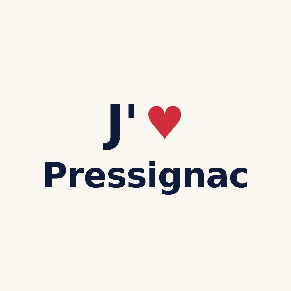 Tasse personnalisée Pressignac — design J'aime Pressignac