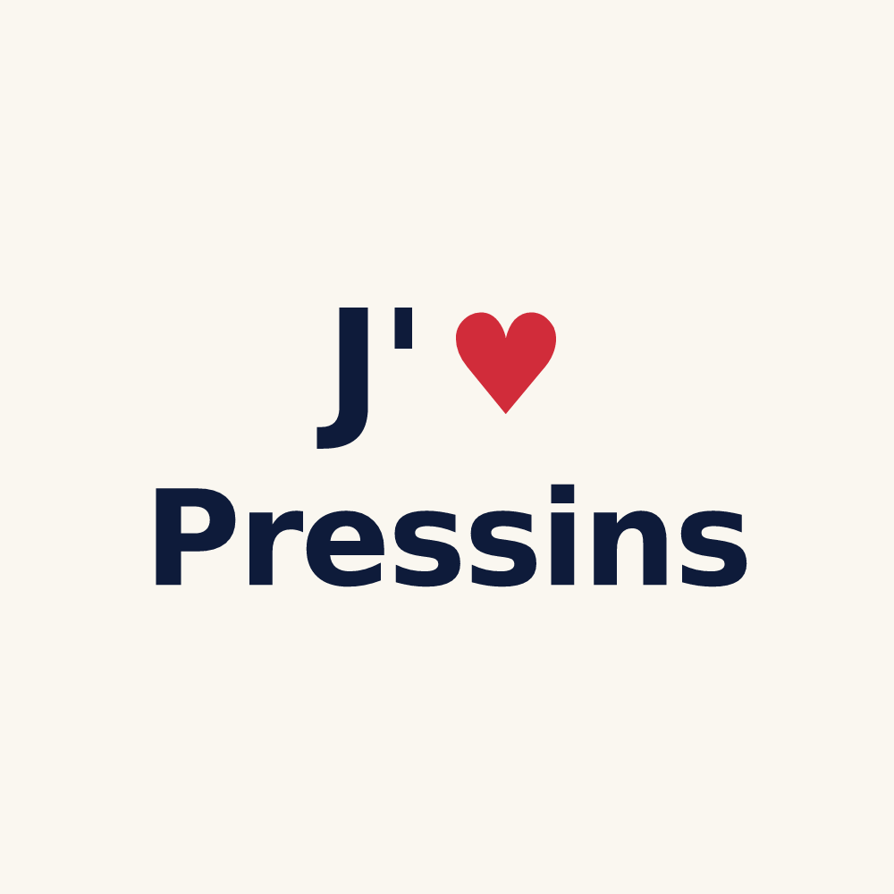 Tasse personnalisée Pressins — design J'aime Pressins