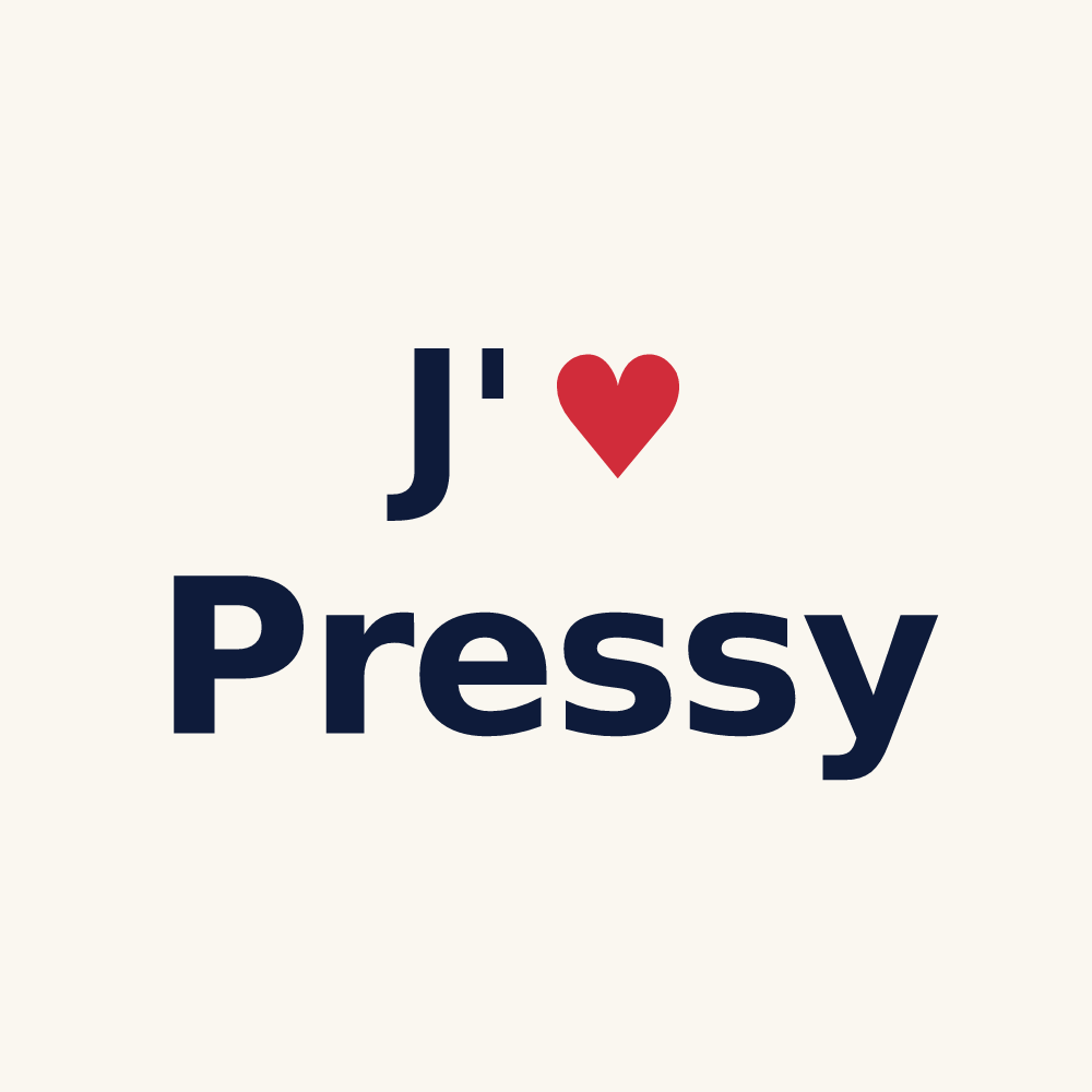 Tasse personnalisée Pressy — design J'aime Pressy