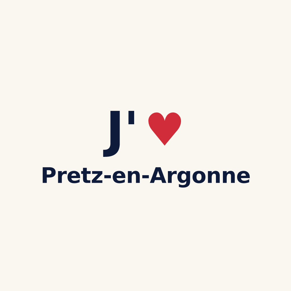 Tasse personnalisée Pretz-en-Argonne — design « J'aime Pretz-en-Argonne » imprimé sur la tasse