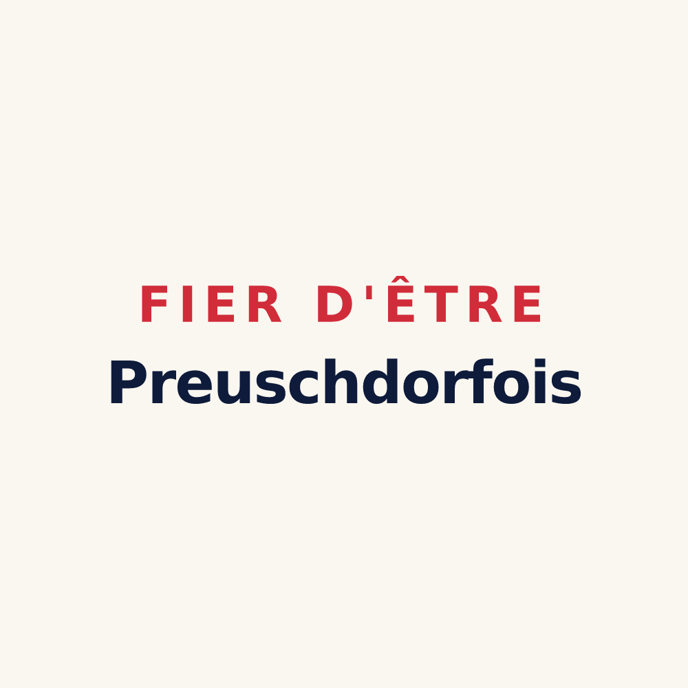Tasse « Fier d'être Preuschdorfois » — design pour Preuschdorf