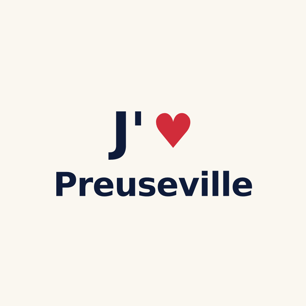 Tasse personnalisée Preuseville — design J'aime Preuseville