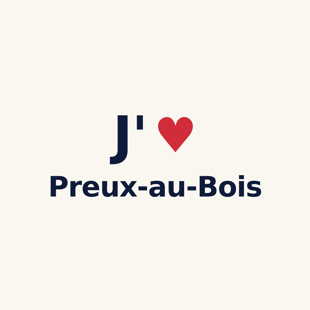 Tasse personnalisée Preux-au-Bois — design J'aime Preux-au-Bois