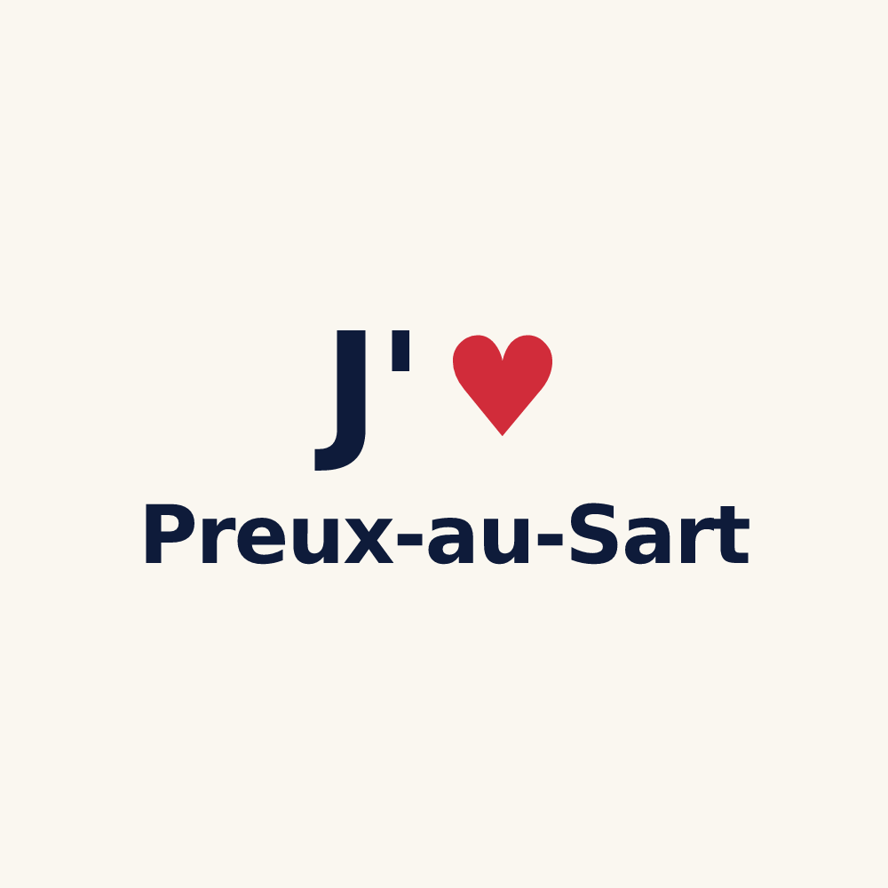 Tasse personnalisée Preux-au-Sart — design J'aime Preux-au-Sart