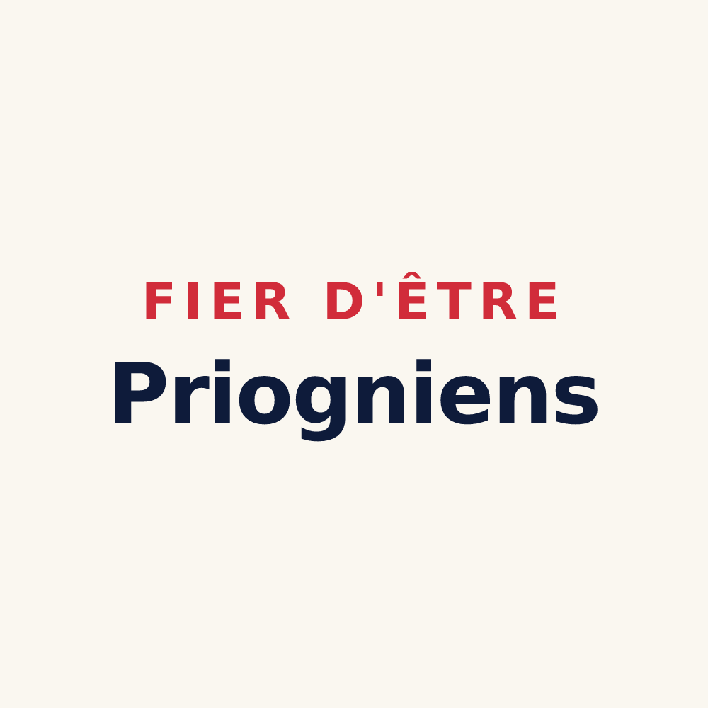 Tasse « Fier d'être Priogniens » — design pour Priay