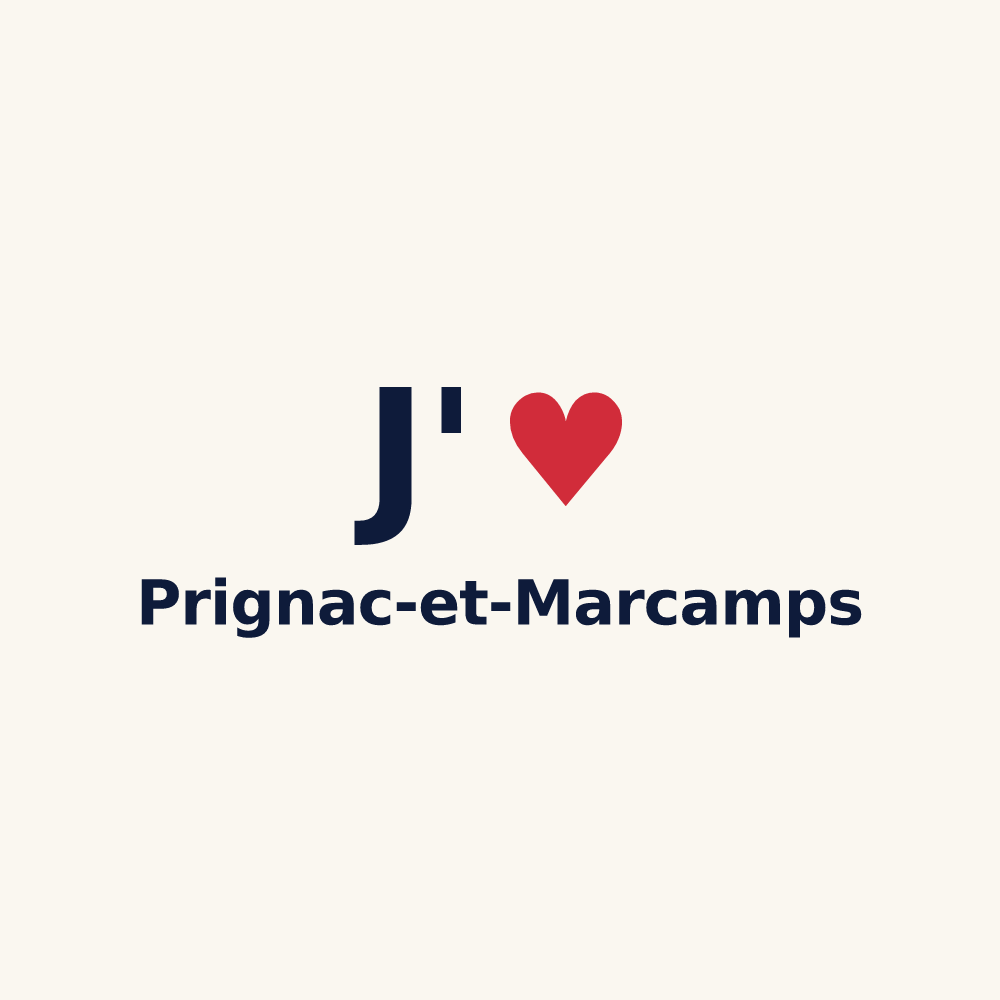 Tasse personnalisée Prignac-et-Marcamps — design J'aime Prignac-et-Marcamps