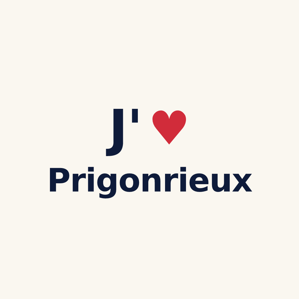 Tasse personnalisée Prigonrieux — design J'aime Prigonrieux