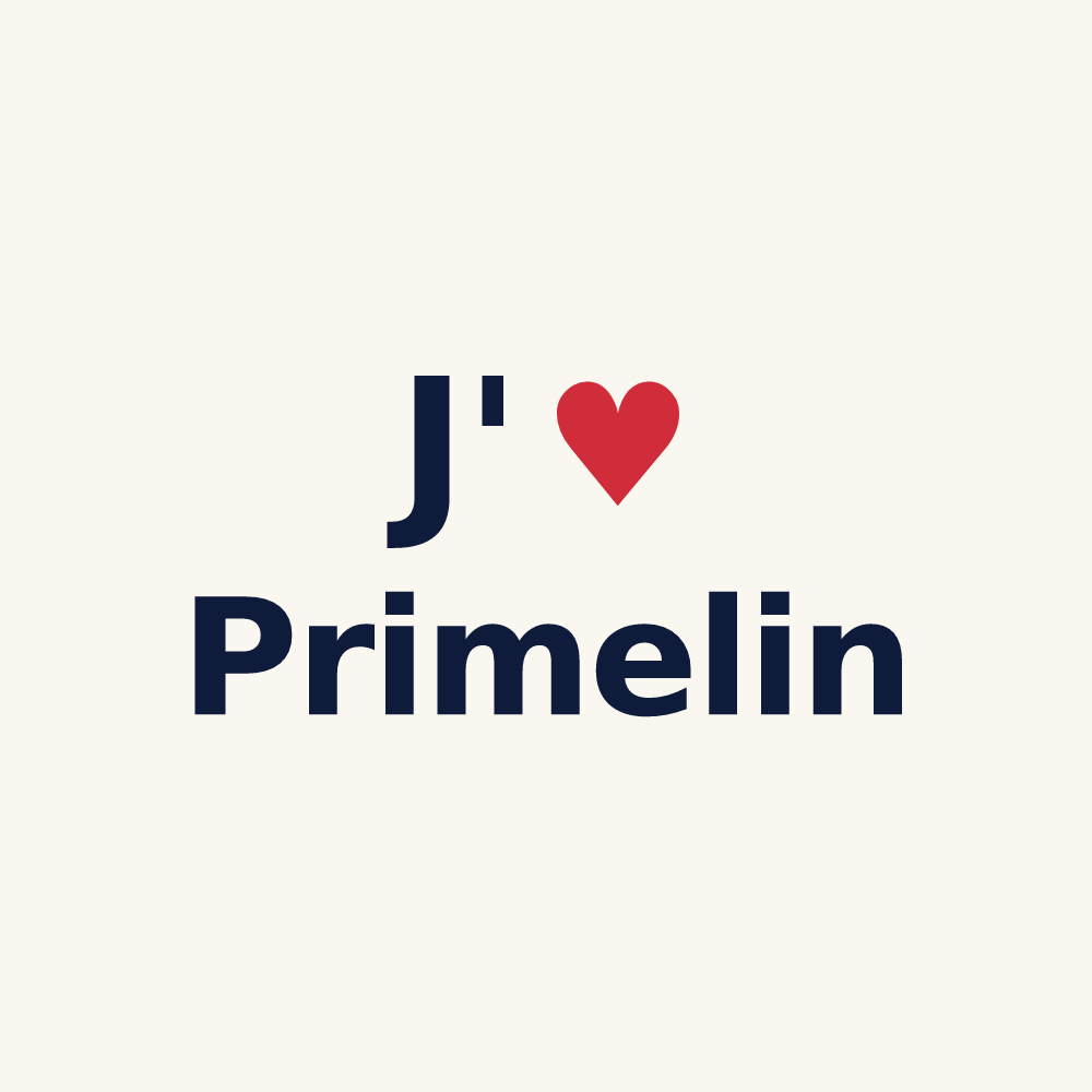 Tasse personnalisée Primelin — design J'aime Primelin