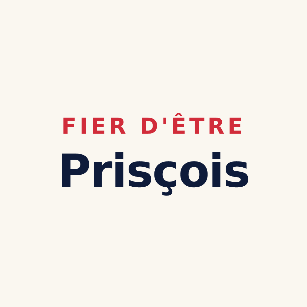 Tasse « Fier d'être Prisçois » — design pour Prisces