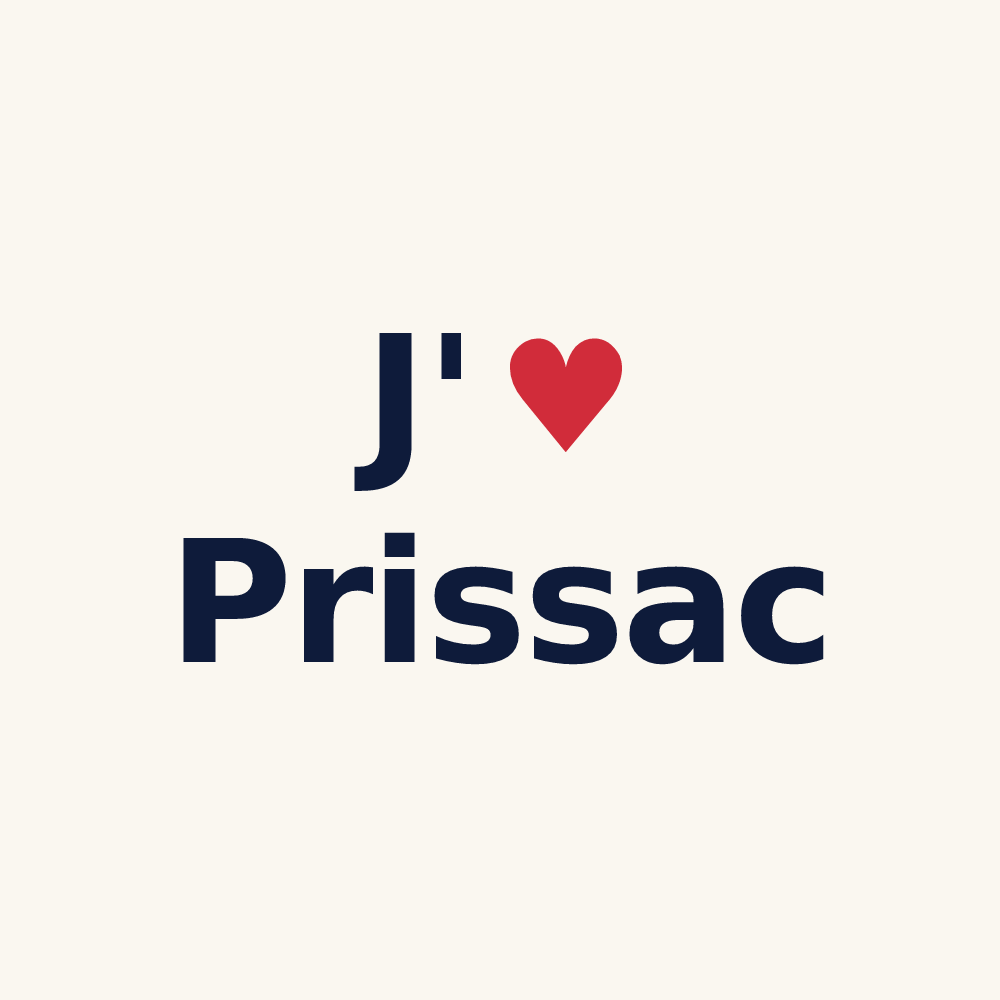 Tasse personnalisée Prissac — design J'aime Prissac