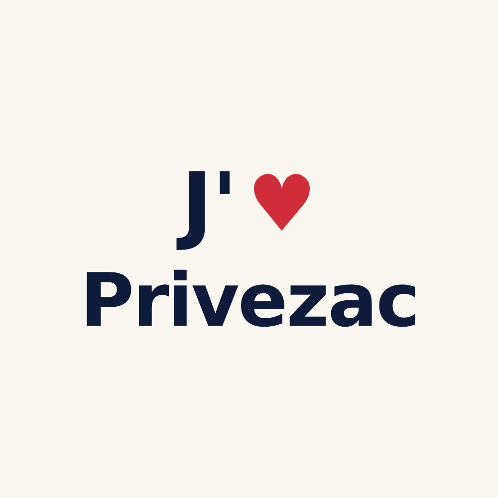 Tasse personnalisée Privezac — design J'aime Privezac