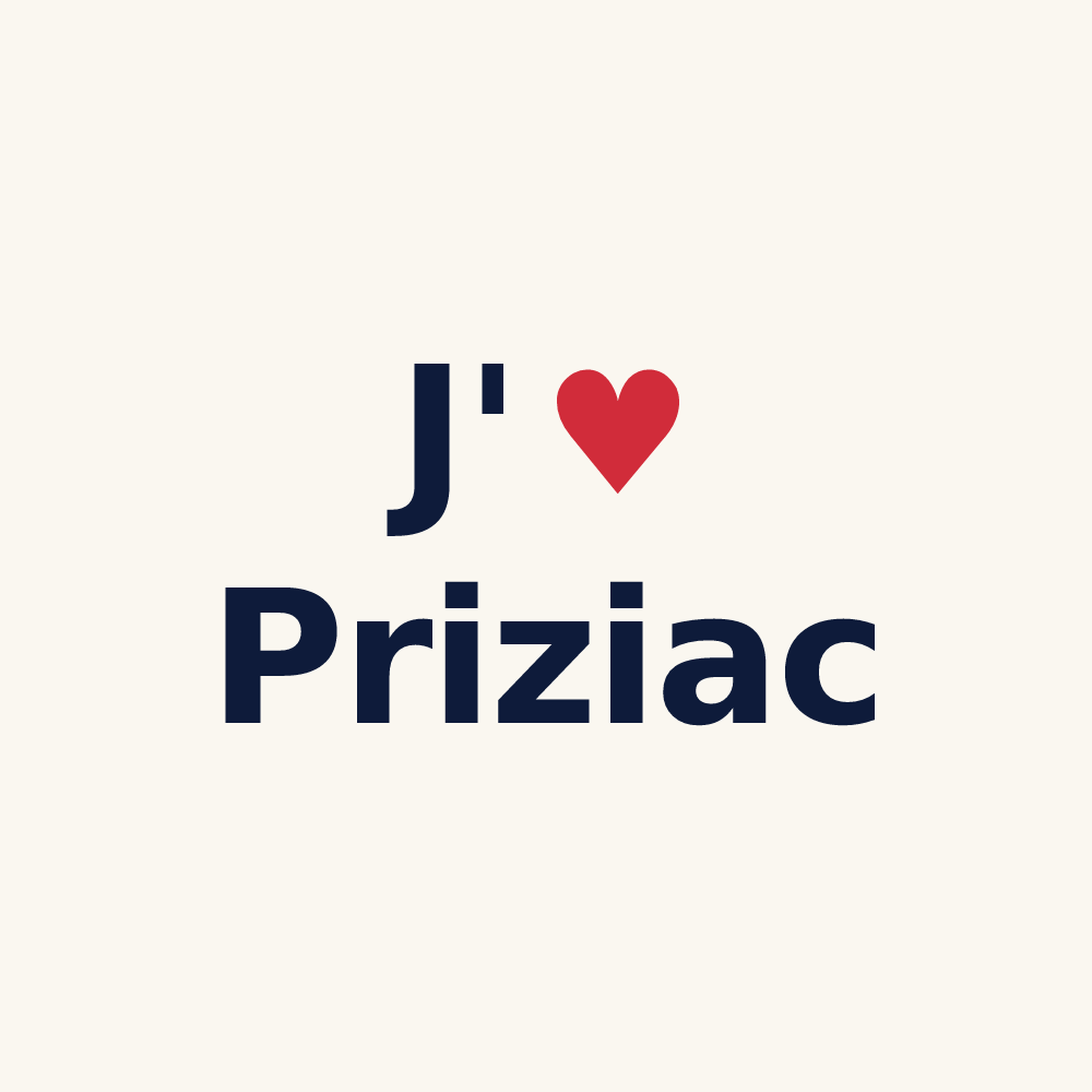 Tasse personnalisée Priziac — design J'aime Priziac