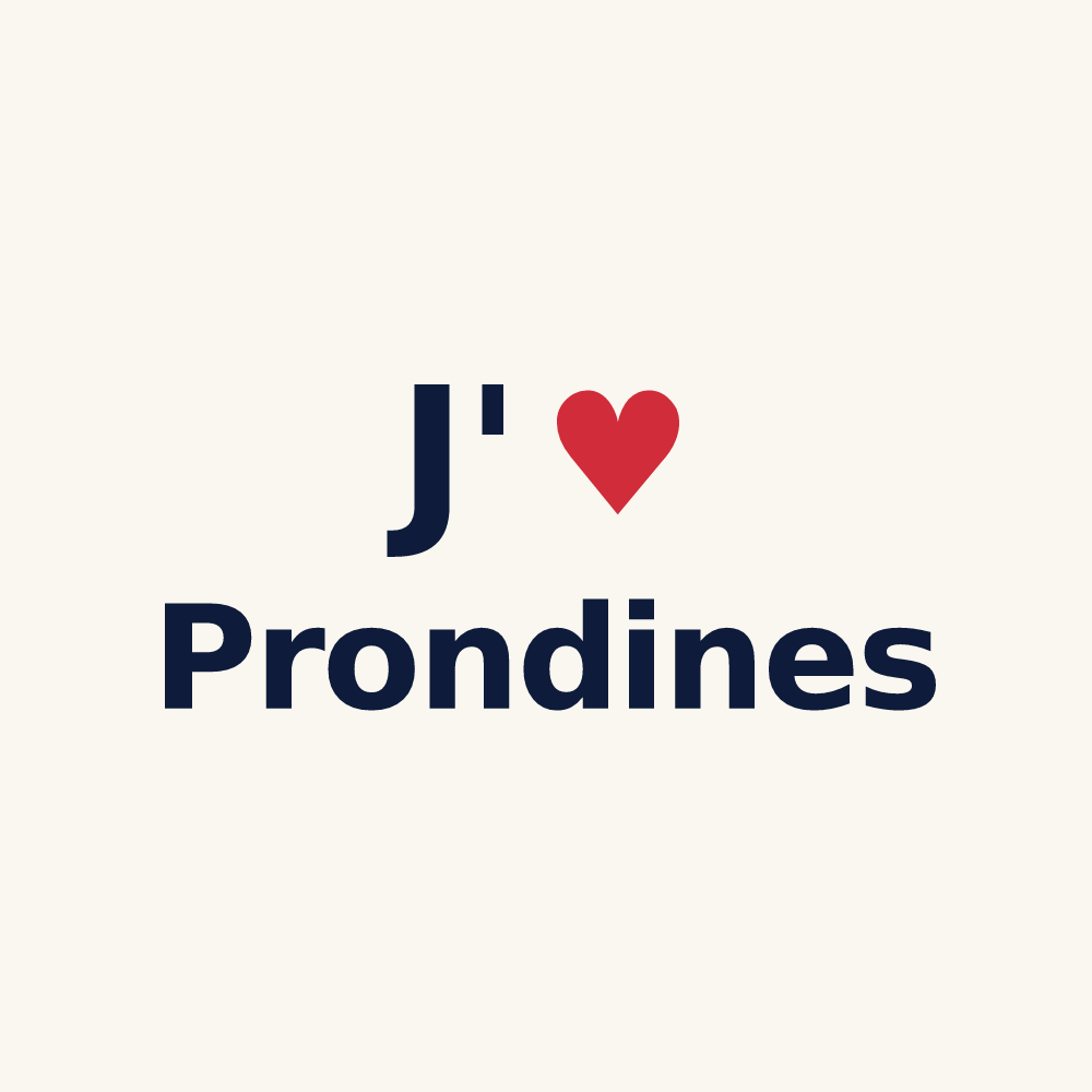 Tasse personnalisée Prondines — design J'aime Prondines