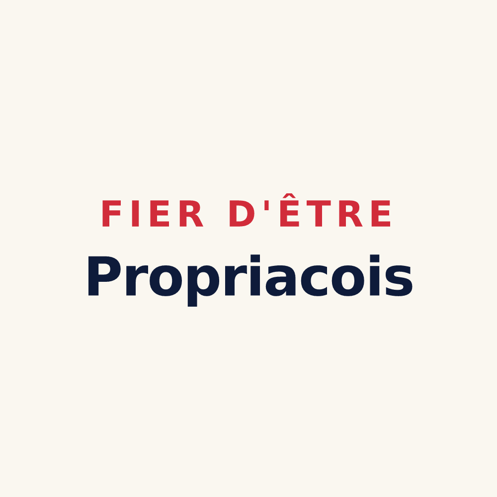 Tasse « Fier d'être Propriacois » — design pour Propiac