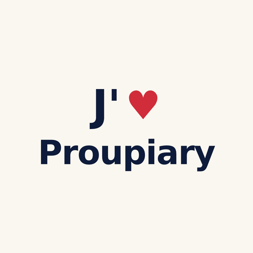 Tasse personnalisée Proupiary — design J'aime Proupiary