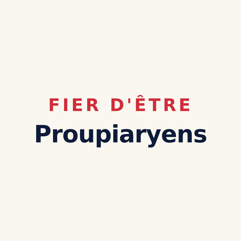 Tasse « Fier d'être Proupiaryens » — design pour Proupiary
