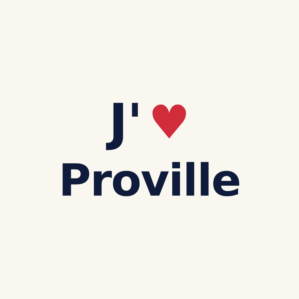 Tasse personnalisée Proville — design « J'aime Proville » imprimé sur la tasse