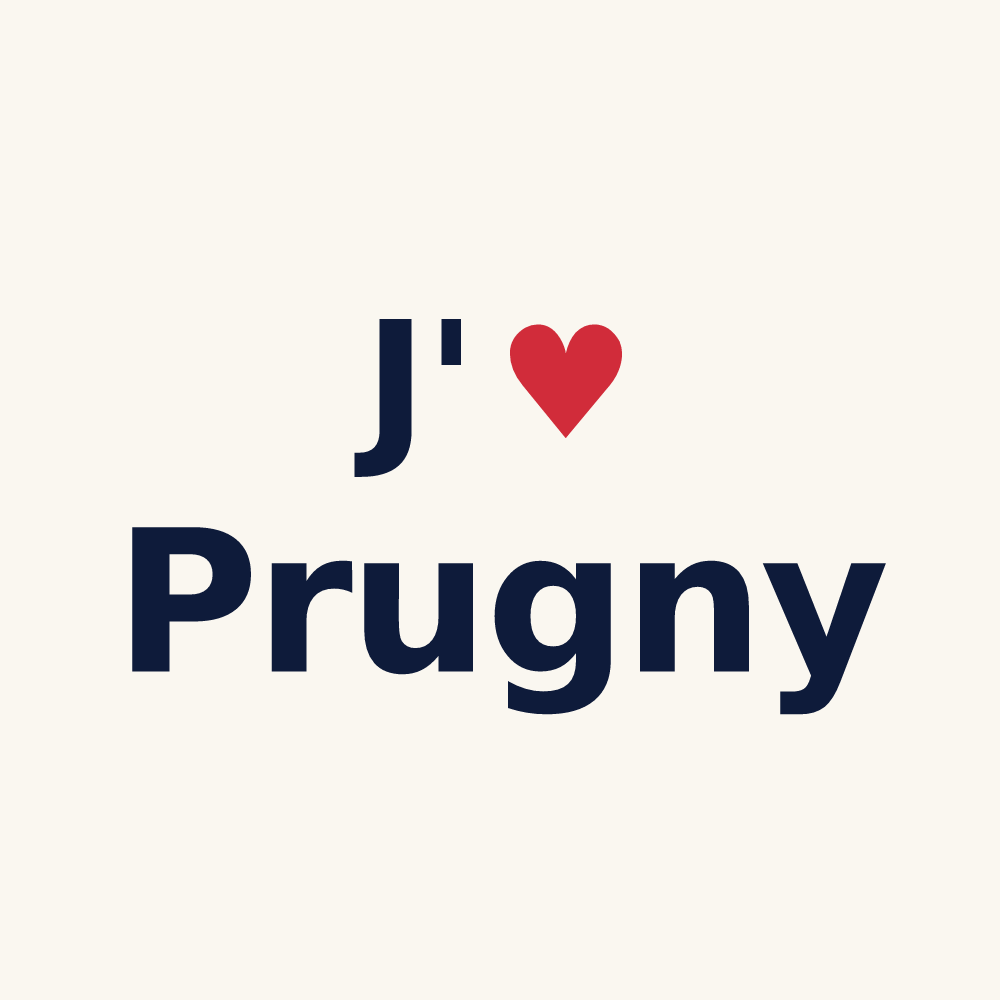 Tasse personnalisée Prugny — design J'aime Prugny