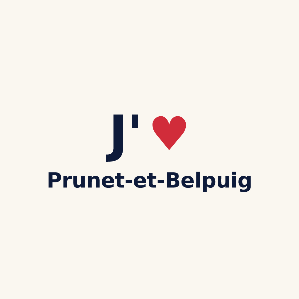 Tasse personnalisée Prunet-et-Belpuig — design J'aime Prunet-et-Belpuig