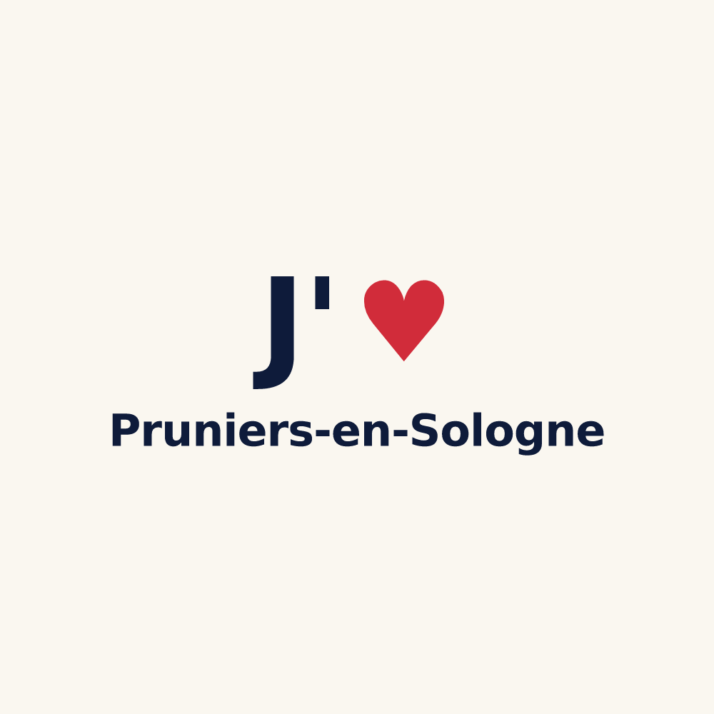 Tasse personnalisée Pruniers-en-Sologne — design « J'aime Pruniers-en-Sologne » imprimé sur la tasse