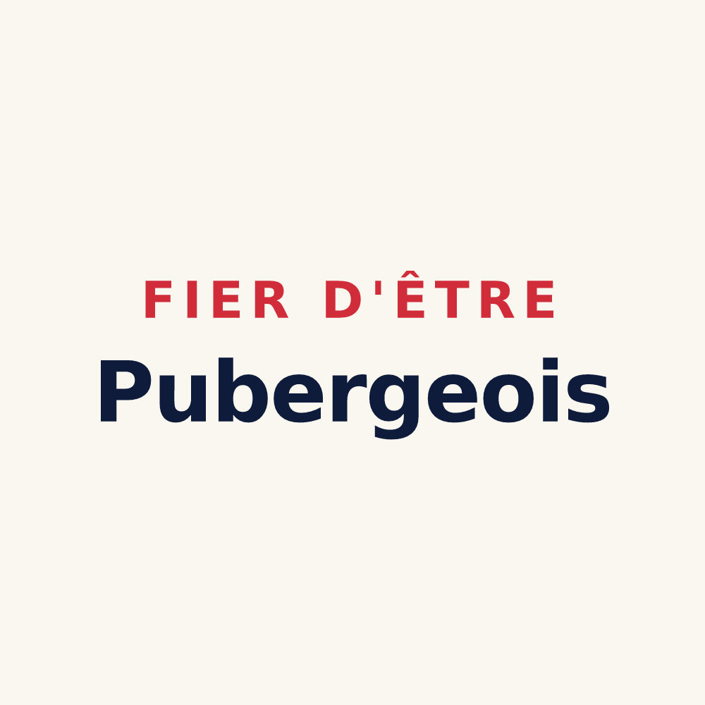 Tasse « Fier d'être Pubergeois » — design pour Puberg