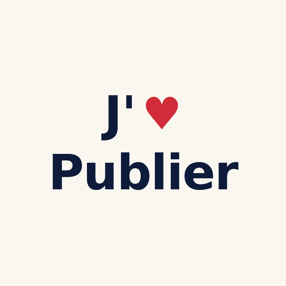Tasse personnalisée Publier — design J'aime Publier