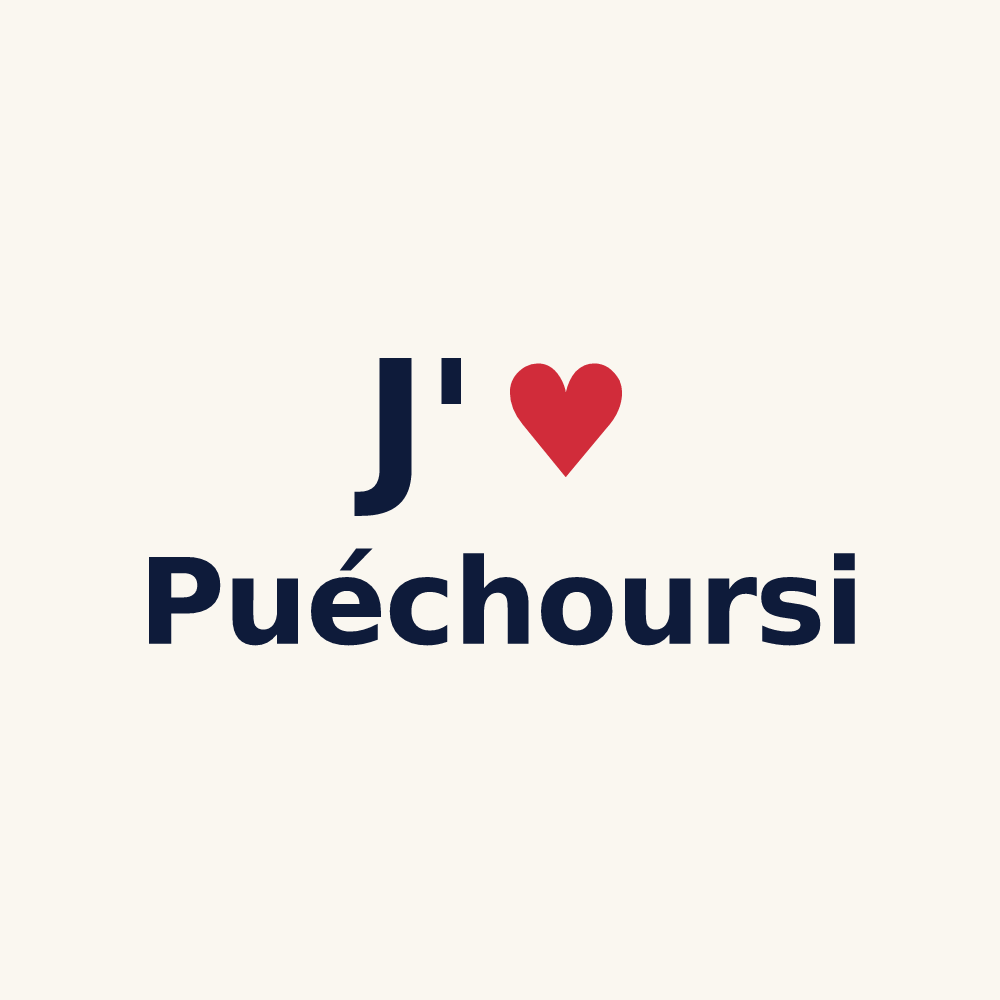 Tasse personnalisée Puéchoursi — design J'aime Puéchoursi