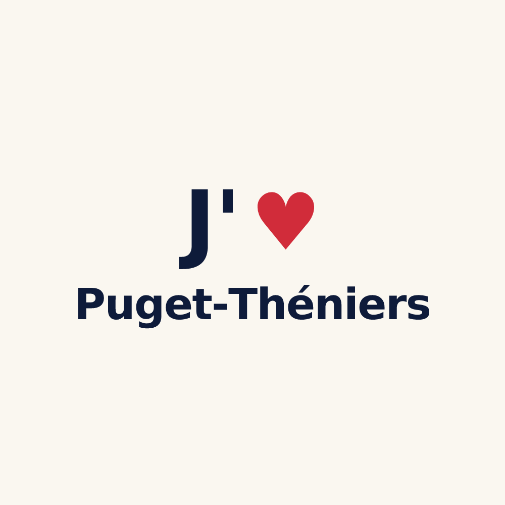Tasse personnalisée Puget-Théniers — design J'aime Puget-Théniers