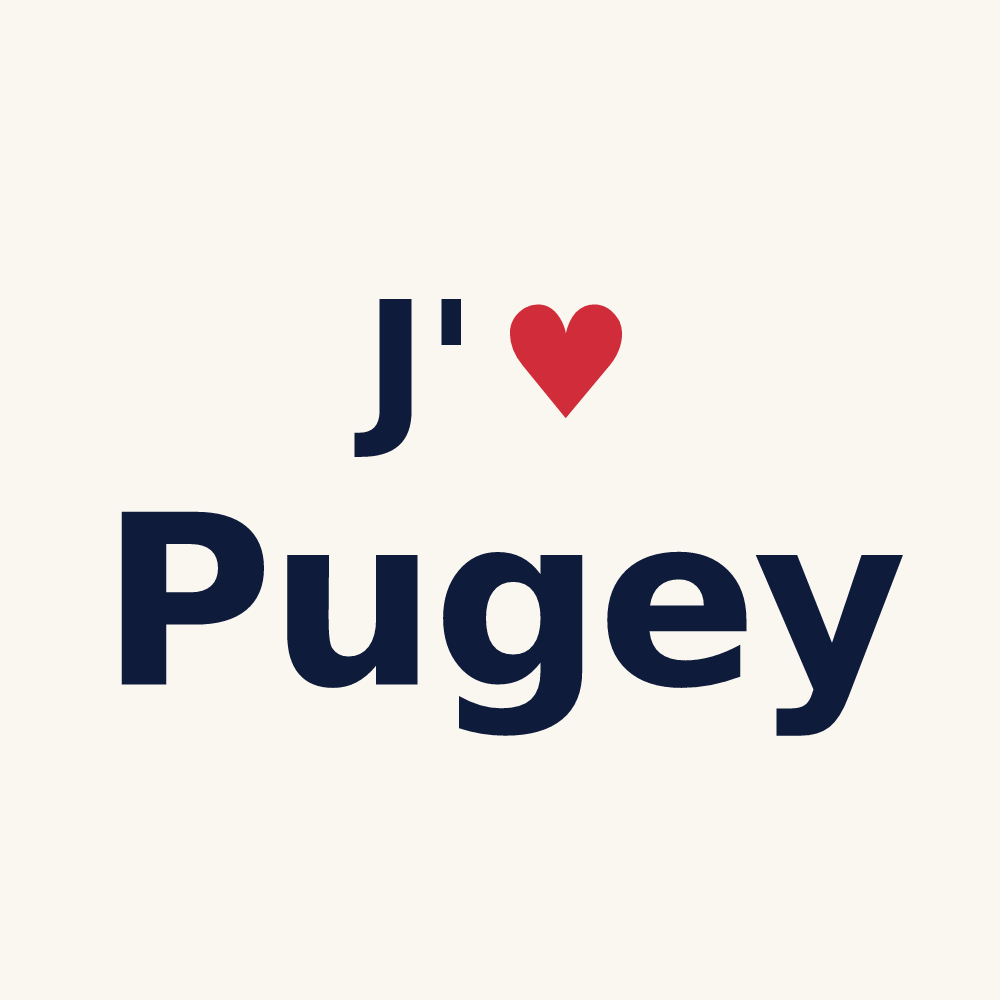 Tasse personnalisée Pugey — design J'aime Pugey