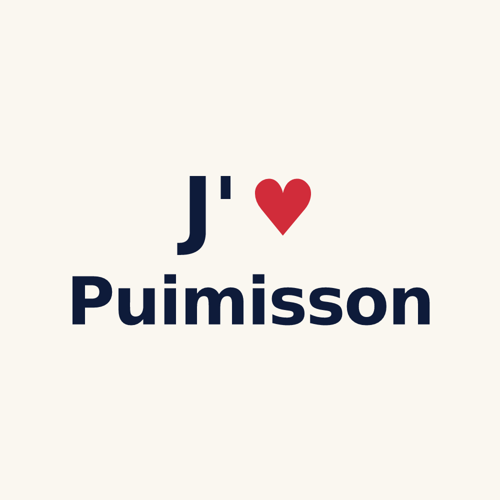 Tasse personnalisée Puimisson — design J'aime Puimisson