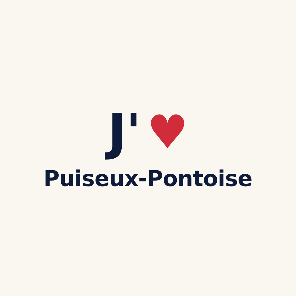 Tasse personnalisée Puiseux-Pontoise — design J'aime Puiseux-Pontoise