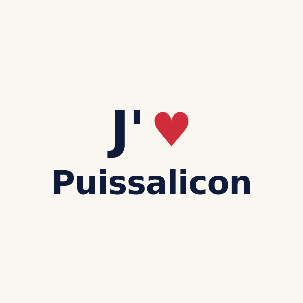 Tasse personnalisée Puissalicon — design J'aime Puissalicon