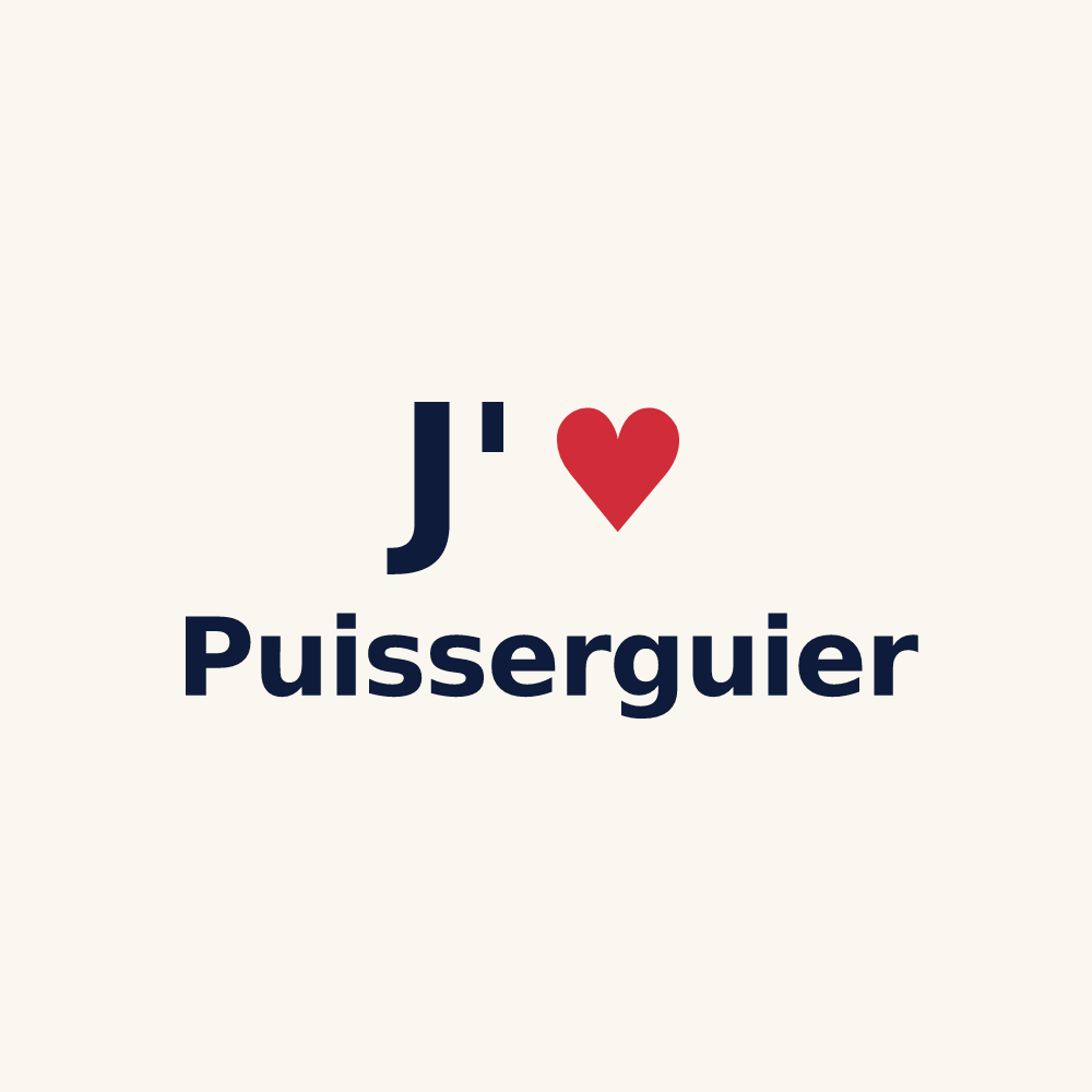 Tasse personnalisée Puisserguier — design J'aime Puisserguier