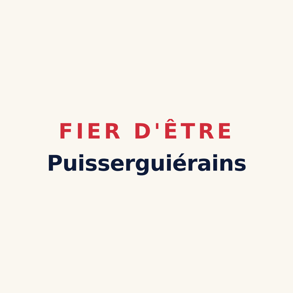 Tasse « Fier d'être Puisserguiérains » — design pour Puisserguier