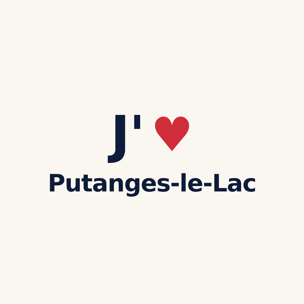 Tasse personnalisée Putanges-le-Lac — design J'aime Putanges-le-Lac