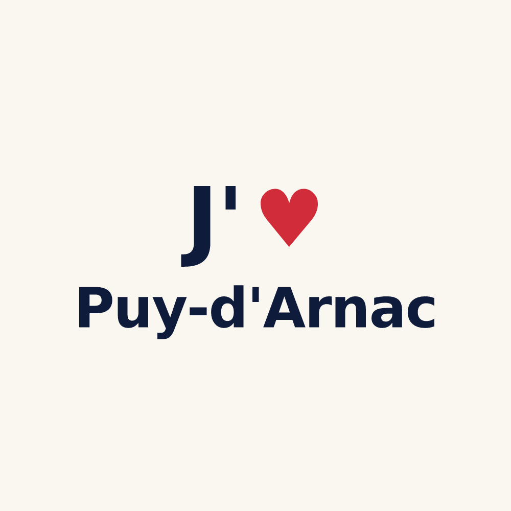 Tasse personnalisée Puy-d'Arnac — design J'aime Puy-d'Arnac