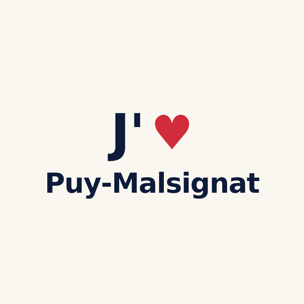 Tasse personnalisée Puy-Malsignat — design J'aime Puy-Malsignat