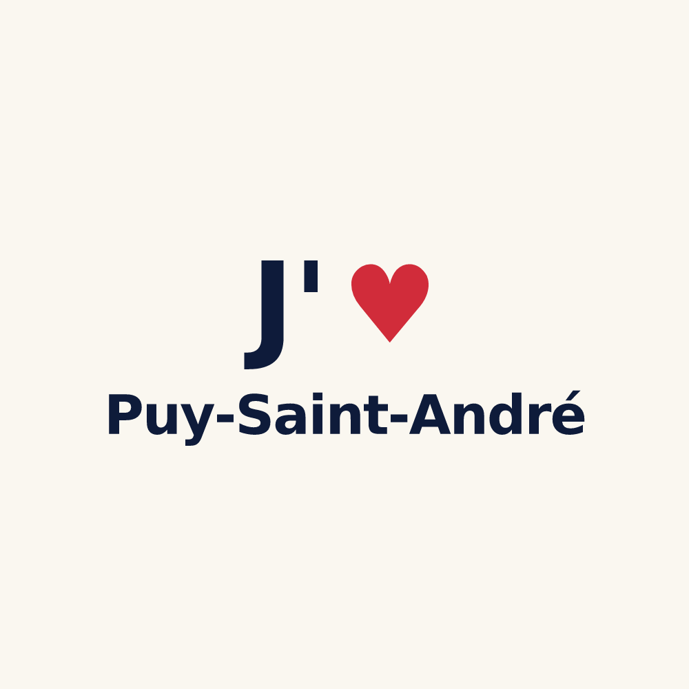 Tasse personnalisée Puy-Saint-André — design J'aime Puy-Saint-André