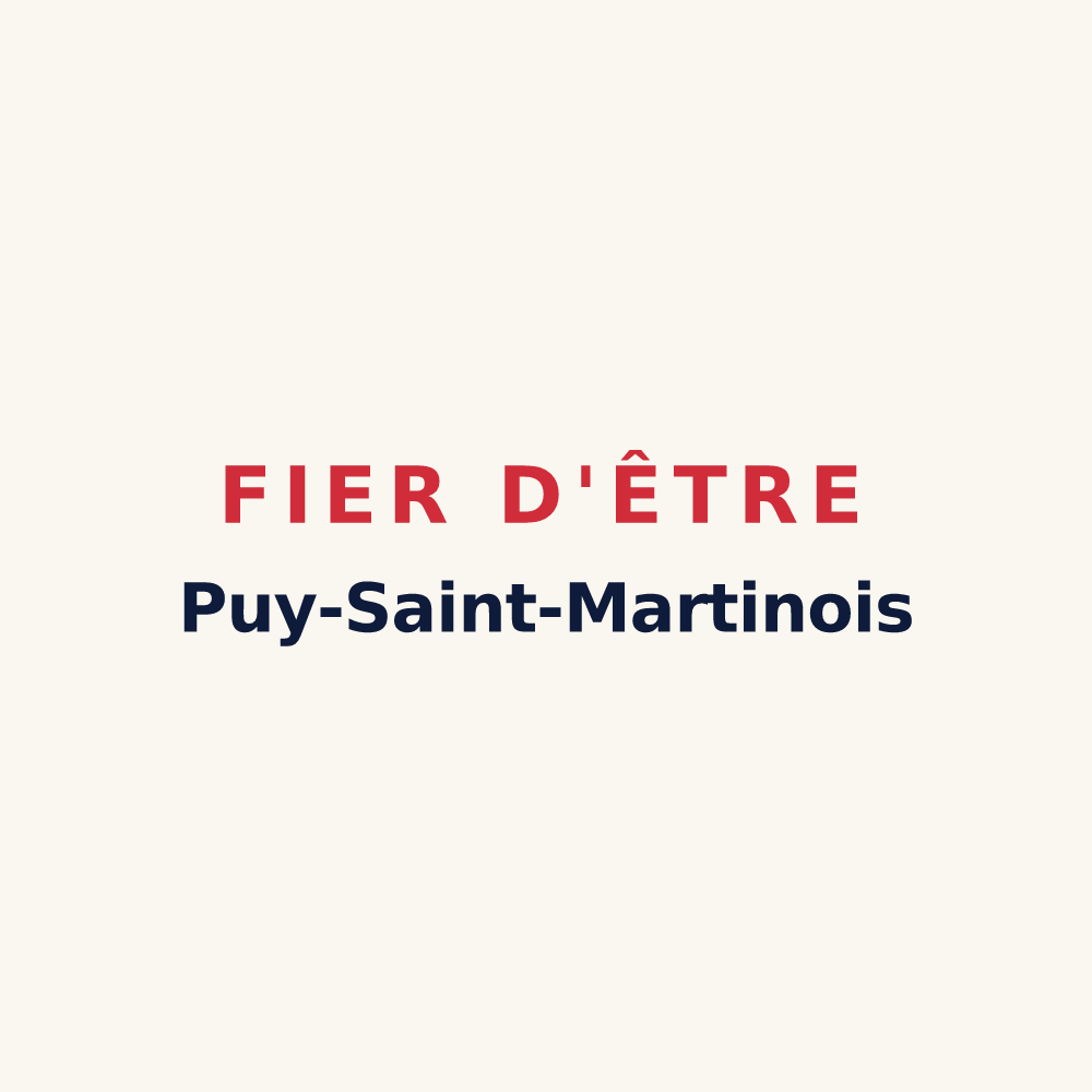 Tasse « Fier d'être Puy-Saint-Martinois » — design pour Puy-Saint-Martin