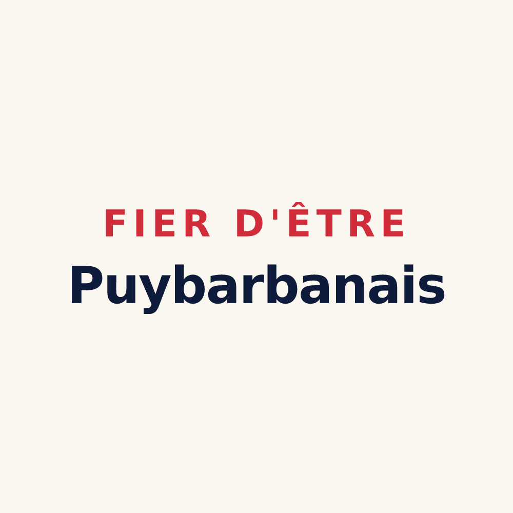 Tasse « Fier d'être Puybarbanais » — design pour Puybarban